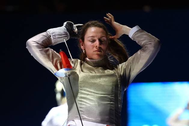 Escrime championnat d Europe PHOTOPQR LE COURRIER PICARD Haslin ; Antony ; 19 06 2026 ; 19 06 26 Championnat d Europe d escrime - sabre par equipe femmes demi finale Manon Apithy Photo Fred Haslin European fencing championship, in Antony, France, on june 19th 2026 Antony 92 France  Copyright: xPHOTOPQR LExCOURRIERxPICARD MAXPxHaslinx 20260619LCP5815 20260619LCP5815