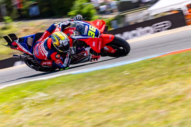 MotoGP of Czechia - Free Practice Number 36 Honda Team rider Joan Mir participates in practice 1 at the 2026 MotoGP Grand Prix of Czechia. Brno Brno Czech Republic  Copyright: xStephenxBlackberryx originalFilename:blackberry-2026moto260619_npSwr.jpg