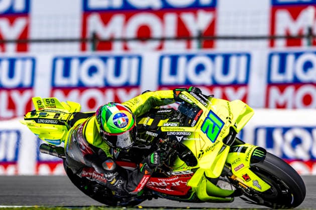 MotoGP of Czechia - Free Practice Number 21 Pertamina Enduro VR46 rider Franco Morbidelli participates in practice 1 at the 2026 MotoGP Grand Prix of Czechia. Brno Brno Czech Republic  Copyright: xStephenxBlackberryx originalFilename:blackberry-2026moto260619_npF6E.jpg