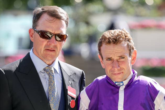 19.06.2026, Ascot, Windsor, GBR - Portrait of trainer Aidan O Brien and jockey Ryan Moore. Ascot racecourse. (Jockey, Trainer, O Brien, Moore, Portrait, Portraet) 260619D564ROYAL_ASCOT.JPG
