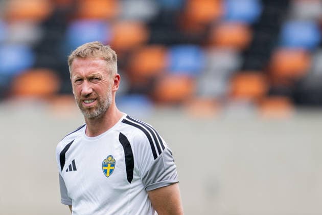 260619 Head coach Graham Potter of the Swedish national football team at a training session during day 9 of the FIFA World Cup, WM, Weltmeisterschaft, Fussball 2026 on June 19, 2026 in Houston. Photo: Petter Arvidson BILDBYRAN kod PA PA1243 fotboll football soccer fotball vm fotbolls-vm fotball-vm fotbolls-vm 2026 fifa world cup 2026 träning practice training sverige sweden sverige a day 9 bbeng
