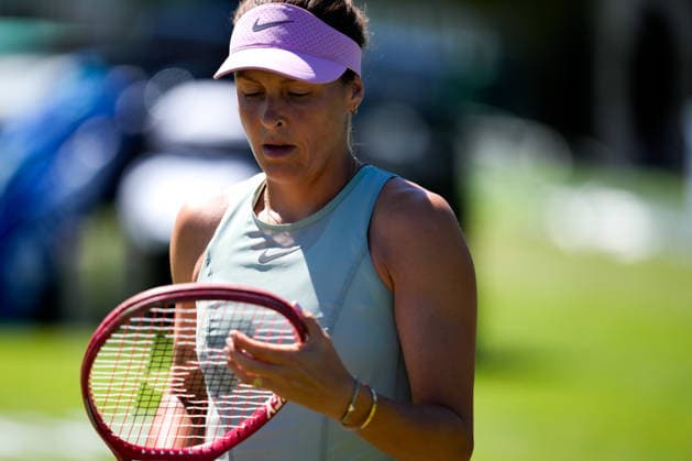 Lexus Nottingham Open - Day Five Tatjana Maria in action during her quarter-final singles match at the 2026 Lexus Nottingham Open Women s tennis tournament at the Nottingham Tennis Centre in Nottingham, England, on June 19, 2026. Nottingham Great Britain United Kingdom  Copyright: xOwenxHammondx originalFilename:hammond-2026lexu260619_np3Lz.jpg