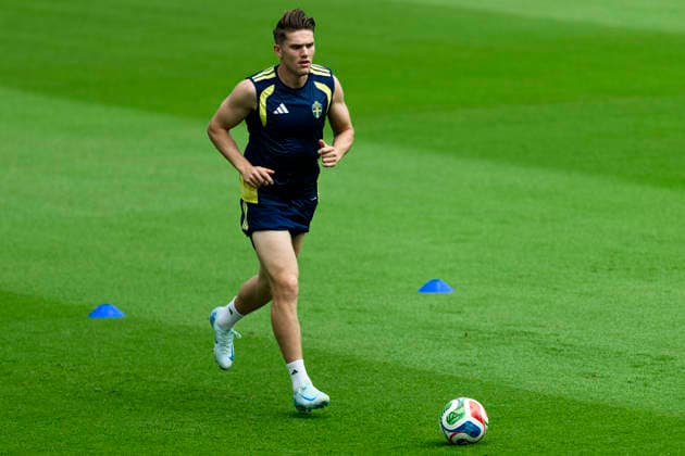 260619 Viktor Gyökeres of the Swedish national football team at a training session during day 9 of the FIFA World Cup, WM, Weltmeisterschaft, Fussball 2026 on June 19, 2026 in Houston. Photo: Ludvig Thunman BILDBYRAN kod LT PA1243 fotboll football soccer fotball vm fotbolls-vm fotball-vm fotbolls-vm 2026 fifa world cup 2026 träning practice training sverige sweden sverige a day 9 bbeng