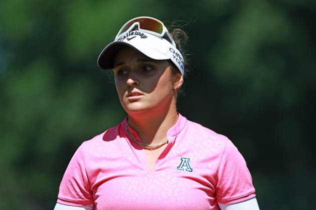 Meijer LPGA, Golf Damen Classic BELMONT, MICHIGAN - JUNE 19: Carolina Melgrati of Italy reacts to her birdie on the 17th green during the second round of the Meijer LPGA Classic for Simply Give golf tournament at Blythefield Country Club in Belmont, MI, USA Friday, June 19, 2026. Belmont Michigan United States  Copyright: xJorgexLemusx originalFilename:lemus-meijerlp260619_npTpV.jpg