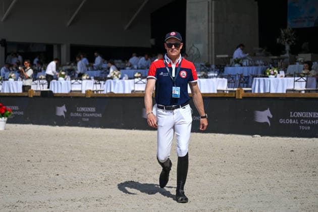 Jorge Matte Capdevila (Scandiavian Vikings) en reconnaissance du prix GCL of Paris - Round 1 Team Competition presented by Turkish Airlines lors du 12ème édition Longines Paris Eiffel Jumping au pied de la Tour Eiffel sur le Champ-de-Mars à Paris le 19 juin 2026 Perusseau Veeren Bestimage Recognition of the GCL of Paris prize - Round 1 Team Competition presented by Turkish Airlines during the 12th edition of the Longines Paris Eiffel Jumping at the foot of the Eiffel Tower on the Champ-de-Mars in Paris on June 19, 2026 Paris France  Copyright: xVeeren-Perusseau BestimagexVeeren-Perusseau Bestimagex