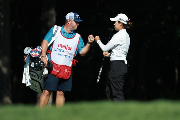 Meijer LPGA, Golf Damen Classic BELMONT, MICHIGAN - JUNE 19: Minji Kang of Republic of Korea reacts to her putt on the 7th green during the second round of the Meijer LPGA Classic for Simply Give golf tournament at Blythefield Country Club in Belmont, MI, USA Friday, June 19, 2026. Belmont Michigan United States  Copyright: xJorgexLemusx originalFilename:lemus-meijerlp260619_npNEW.jpg