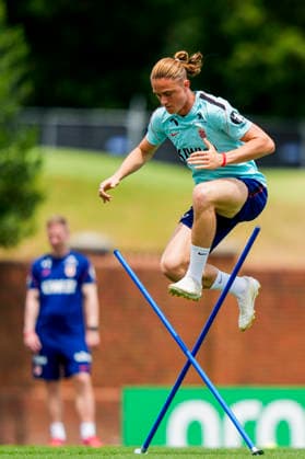 2026 World Cup in Greensboro, USA 20260619 Norway’s Thelonious Aasgaard during a training session with the Norwegian men’s national soccer team at the University of North Carolina Greensboro (UNCG). Photo  Copyright: xFredrikxVarfjellx xNTBx