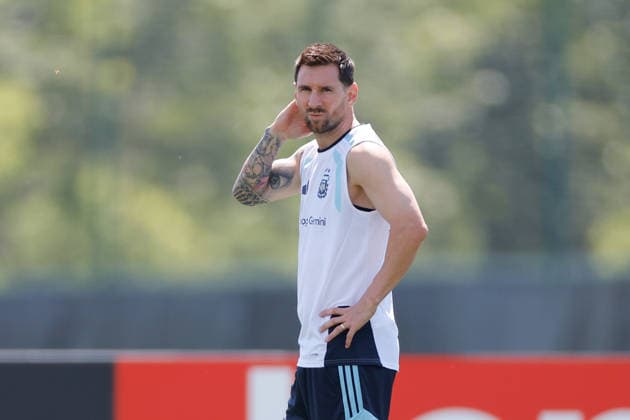 Argentina s striker Leo Messi takes part in a training session in Kansas City, United States, 19 June 2026. Argentina will face Austria in their 2026 World Cup Group J soccer match on 22 June. Argentina s training session !ACHTUNG: NUR REDAKTIONELLE NUTZUNG!  Copyright: xJUANxIGNACIOxRONCORONIx GRAF1607 20260619-55020649991_1