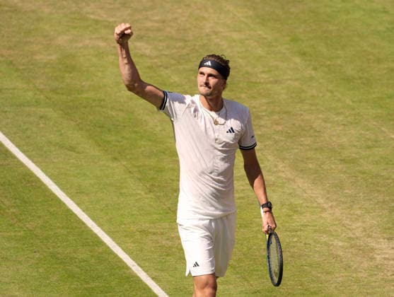 photo : Alexander ZVEREV (GER) jubelt beim Satzball im Tiebreak des ersten Satzes Tennis-Turnier Terra Wortmann Cup im Gerry Weber Sportpark in Halle Westfalen - Viertelfinales - am Fr. 19.06.2026