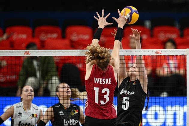 Belgium v Germany - 2026 FIVB Volleyball Nations League ANKARA, TURKIYE - JUNE 19: Tea Radovic (5) of Belgium competes against her opponents during the 2026 FIVB Volleyball Nations League week 2 match between Belgium and Germany at Ankara Sports Hall in Ankara, Turkiye on June 19, 2026. Akin Celiktas Anadolu Ankara Turkey. Editorial use only. Please get in touch for any other usage.  Copyright: x2026xAnadoluxAkinxCeliktasx