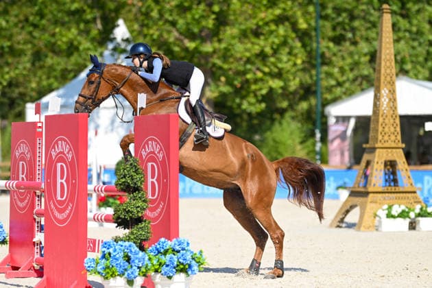 Priscila Pasquel sur FEIN LOTTA DK participe au Prix Lagree France de de la 12ème édition Longines Paris Eiffel Jumping au pied de la Tour Eiffel sur le Champ-de-Mars à Paris, France, le 19 juin 2026. Perusseau-Veeren Bestimage Lagree France Prize during the 12th edition of the Longines Paris Eiffel Jumping at Champ-de-Mars near Eiffel Tower in Paris, France, on June 19, 2026. Paris France  Copyright: xPerusseau-Veerenx xBestimagexPerusseau-Veerenx xBestimagex