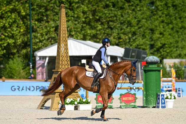 Priscila Pasquel sur FEIN LOTTA DK participe au Prix Lagree France de de la 12ème édition Longines Paris Eiffel Jumping au pied de la Tour Eiffel sur le Champ-de-Mars à Paris, France, le 19 juin 2026. Perusseau-Veeren Bestimage Lagree France Prize during the 12th edition of the Longines Paris Eiffel Jumping at Champ-de-Mars near Eiffel Tower in Paris, France, on June 19, 2026. Paris France  Copyright: xPerusseau-Veerenx xBestimagexPerusseau-Veerenx xBestimagex