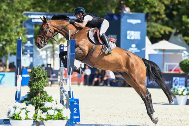Susana Épaillard sur FANTASIA D AUGE participe au Prix Lagree France de de la 12ème édition Longines Paris Eiffel Jumping au pied de la Tour Eiffel sur le Champ-de-Mars à Paris, France, le 19 juin 2026. Perusseau-Veeren Bestimage Lagree France Prize during the 12th edition of the Longines Paris Eiffel Jumping at Champ-de-Mars near Eiffel Tower in Paris, France, on June 19, 2026. Paris France  Copyright: xPerusseau-Veerenx xBestimagexPerusseau-Veerenx xBestimagex