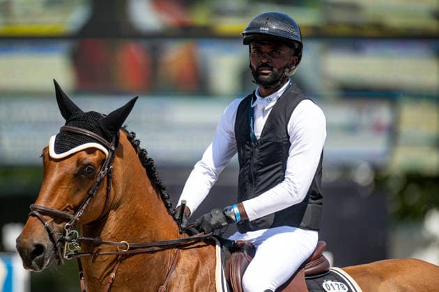 Swann Belembete sur DIKENESCH DORCHIVAL lors du Prix Selman Marrakech de la 12ème édition Longines Paris Eiffel Jumping au pied de la Tour Eiffel sur le Champ-de-Mars à Paris, France, le 19 juin 2026. Perusseau-Veeren Bestimage Selman Marrakech Prize during the 12th edition of the Longines Paris Eiffel Jumping at Champ-de-Mars near Eiffel Tower in Paris, France, on June 19, 2026. Paris France  Copyright: xPerusseau-Veerenx xBestimagexPerusseau-Veerenx xBestimagex
