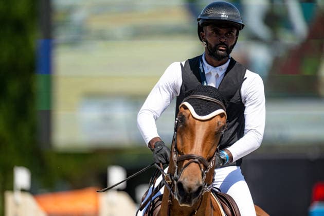 Swann Belembete sur DIKENESCH DORCHIVAL lors du Prix Selman Marrakech de la 12ème édition Longines Paris Eiffel Jumping au pied de la Tour Eiffel sur le Champ-de-Mars à Paris, France, le 19 juin 2026. Perusseau-Veeren Bestimage Selman Marrakech Prize during the 12th edition of the Longines Paris Eiffel Jumping at Champ-de-Mars near Eiffel Tower in Paris, France, on June 19, 2026. Paris France  Copyright: xPerusseau-Veerenx xBestimagexPerusseau-Veerenx xBestimagex