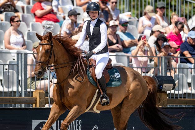 Daniela Casline sur CONSISTENT lors du Prix Selman Marrakech de la 12ème édition Longines Paris Eiffel Jumping au pied de la Tour Eiffel sur le Champ-de-Mars à Paris, France, le 19 juin 2026. Perusseau-Veeren Bestimage Selman Marrakech Prize during the 12th edition of the Longines Paris Eiffel Jumping at Champ-de-Mars near Eiffel Tower in Paris, France, on June 19, 2026. Paris France  Copyright: xPerusseau-Veerenx xBestimagexPerusseau-Veerenx xBestimagex