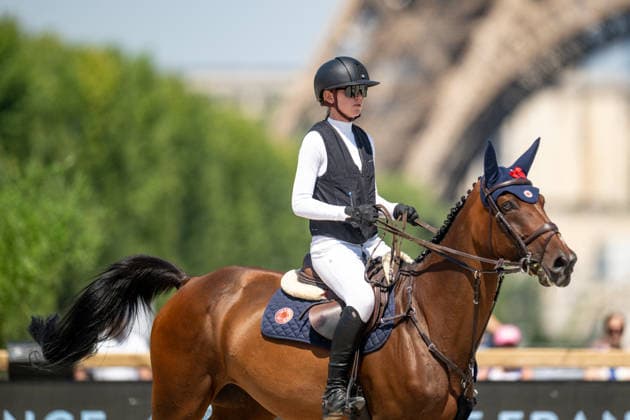 Daniela Casline sur CONSISTENT lors du Prix Selman Marrakech de la 12ème édition Longines Paris Eiffel Jumping au pied de la Tour Eiffel sur le Champ-de-Mars à Paris, France, le 19 juin 2026. Perusseau-Veeren Bestimage Selman Marrakech Prize during the 12th edition of the Longines Paris Eiffel Jumping at Champ-de-Mars near Eiffel Tower in Paris, France, on June 19, 2026. Paris France  Copyright: xPerusseau-Veerenx xBestimagexPerusseau-Veerenx xBestimagex