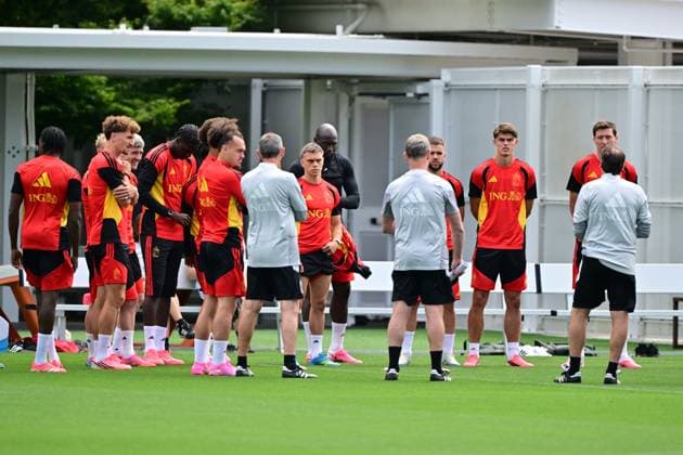 Belgium s players pictured during a training session of Belgian national soccer team Red Devils in their base camp, home of the Seattle Sounders, Renton, Seattle, USA, on Friday 19 June 2026. The Red Devils prepare for their next game in the group stage of the 2026 FIFA World Cup, WM, Weltmeisterschaft, Fussball DIRKxWAEM  x178318016x