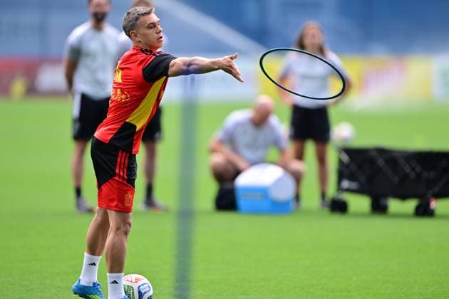 Belgium s Leandro Trossard pictured during a training session of Belgian national soccer team Red Devils in their base camp, home of the Seattle Sounders, Renton, Seattle, USA, on Friday 19 June 2026. The Red Devils prepare for their next game in the group stage of the 2026 FIFA World Cup, WM, Weltmeisterschaft, Fussball DIRKxWAEM  x178319783x
