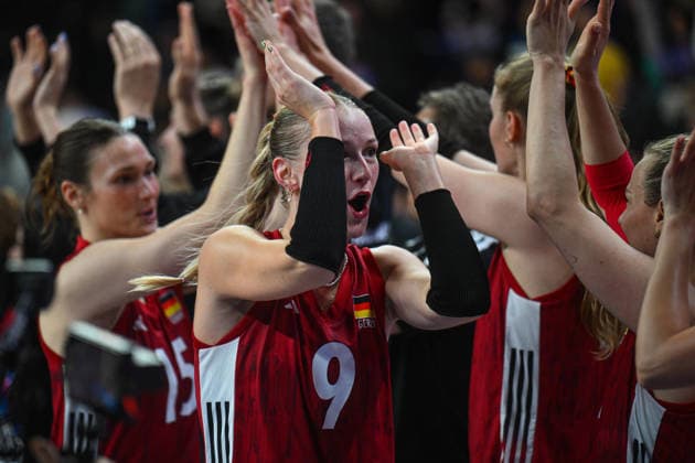 Belgium v Germany - 2026 FIVB Volleyball Nations League ANKARA, TURKIYE - JUNE 19: Players of Germany celebrate after winning the 2026 FIVB Volleyball Nations League week 2 match between Belgium and Germany at Ankara Sports Hall in Ankara, Turkiye on June 19, 2026. Akin Celiktas Anadolu Ankara Turkey. Editorial use only. Please get in touch for any other usage.  Copyright: x2026xAnadoluxAkinxCeliktasx