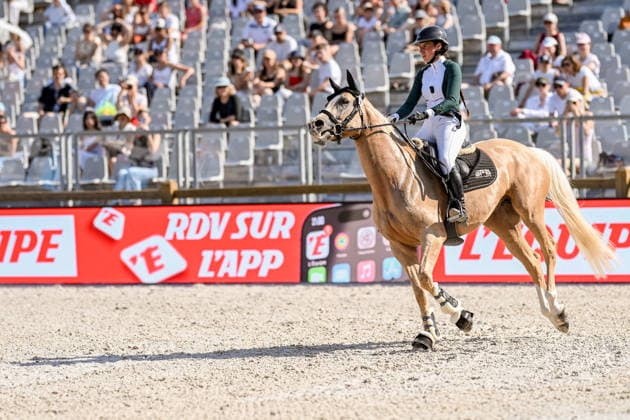 Eva Bouchut sur Heidi de Bacon participe au Prix Lagree France de de la 12ème édition Longines Paris Eiffel Jumping au pied de la Tour Eiffel sur le Champ-de-Mars à Paris, France, le 19 juin 2026. Perusseau-Veeren Bestimage Lagree France Prize during the 12th edition of the Longines Paris Eiffel Jumping at Champ-de-Mars near Eiffel Tower in Paris, France, on June 19, 2026. Paris France  Copyright: xPerusseau-Veerenx xBestimagexPerusseau-Veerenx xBestimagex