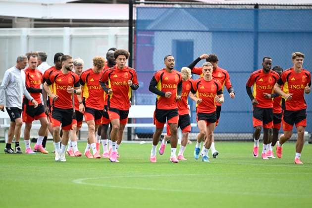 Belgian national football team - FIFA World Cup, WM, Weltmeisterschaft, Fussball 2026 - media activities 19 06 2026 RENTON, UNITED STATES OF AMERICA - JUNE 19 : The players of Belgian National football team pictured during a training session at the training grounds of the Belgian national football team during the 2026 FIFA World Cup on June 19, 2026 in Renton, United States of America, 19 06 2026 Renton United States of America  Copyright: xNicoxVereeckenx