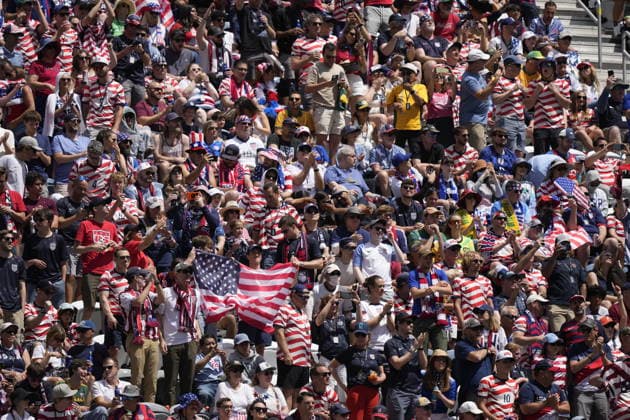 FIFA World Cup, WM, Weltmeisterschaft, Fussball 2026 - Group D - USA vs Australia Supporters of USA cheer during the FIFA World Cup 2026 group stage match USA against Australia, in Seattle, USA, 19 June 2026. SEATTLE United States  Copyright: xSTEPHANxBRASHEARx