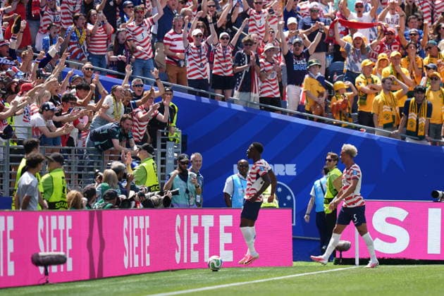 USA v Australia - FIFA World Cup, WM, Weltmeisterschaft, Fussball 2026 - Group D SEATTLE, USA - JUNE 19: Players of USA celebrate after a goal during the 2026 FIFA World Cup First Stage Group D match between USA and Australia at Lumen Field (Seattle Stadium) in Seattle, Washington, United States on June 19, 2026. Ercin Erturk Anadolu Washington United States. Editorial use only. Please get in touch for any other usage.  Copyright: x2026xAnadoluxErcinxErturkx