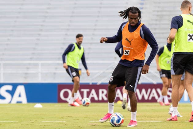 FOOTBALL - FIFA World Cup, WM, Weltmeisterschaft, Fussball 2026, preview SANTA BARBARA,CALIFORNIA,USA,19.JUN.26 - FOOTBALL - FIFA World Cup 2026, USA, Mexico, Canada, preview, Oesterreichischer Fussball-Bund, training team AUT. Image shows Carney Chukwuemeka (AUT).  GEPAxpictures xArminxRauthner