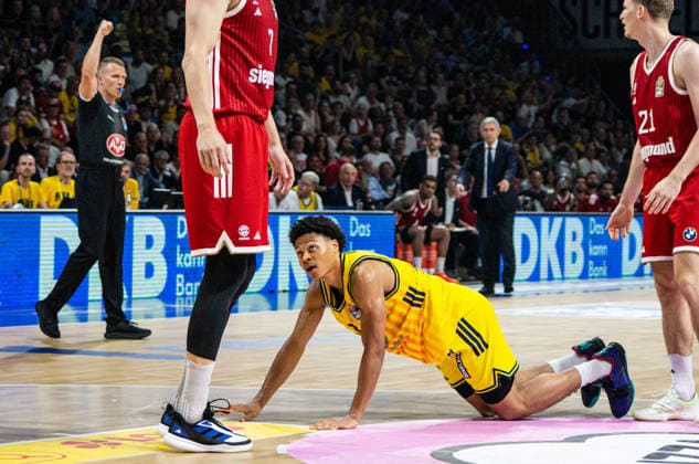 Jack Kayil (Alba Berlin, 7) 19.06.2026, Alba Berlin vs Bayern München, Basketball, BBL, Max-Schmeling Halle, Berlin BBL regulations prohibit any use of photographs as image sequences and or quasi-video. *** Jack Kayil, Alba Berlin, June 7, 2026, Alba Berlin vs. Bayern Munich, Basketball, BBL, Max Schmeling Halle, Berlin. BBL regulations prohibit any use of photographs as image sequences and or quasi-video.,detected_source_language Copyright: HMBxMedia xFinnxWeidmann