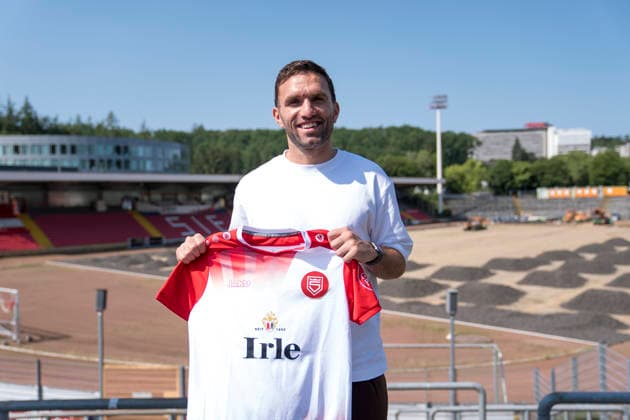 Präsentation Neuzugang Eros Dacaj bei Sportfreunde Siegen 19.06.2026 Fussball, Regionalliga West, GER, Siegen, Leimbachstadion Siegen