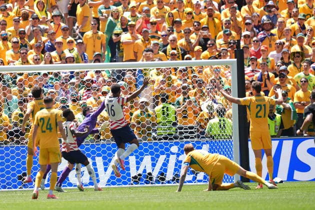 USA v Australia - FIFA World Cup, WM, Weltmeisterschaft, Fussball 2026 - Group D SEATTLE, USA - JUNE 19: Alex Freeman (16) of USA scores a goal during the 2026 FIFA World Cup First Stage Group D match between USA and Australia at Lumen Field (Seattle Stadium) in Seattle, Washington, United States on June 19, 2026. Ercin Erturk Anadolu Washington United States. Editorial use only. Please get in touch for any other usage.  Copyright: x2026xAnadoluxErcinxErturkx