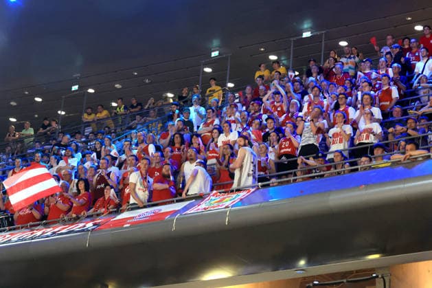 DEU, easyCredit BBL, ALBA vs. Bayern Muenchen, 19.06.2026, Max-Schmeling-Halle, Berlin, DEU, easyCredit BBL, ALBA vs. Bayern Muenchen, im Bild Muenchner-Fanblock *** GER, easyCredit BBL, ALBA vs. Bayern Munich, June 19, 2026, Max Schmeling Halle, Berlin, GER, easyCredit BBL, ALBA vs. Bayern Munich, pictured nordphotoxGmbHx xEngler nph00076