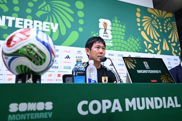 FIFA World Cup, WM, Weltmeisterschaft, Fussball 2026 - Japan press conference, PK, Pressekonferenz Japan s national team, Nationalteam coach Hajime Moriyasu attends a press conference in Monterrey, Mexico, 19 June 2026. Monterrey Mexico  Copyright: xMiguelxSierrax
