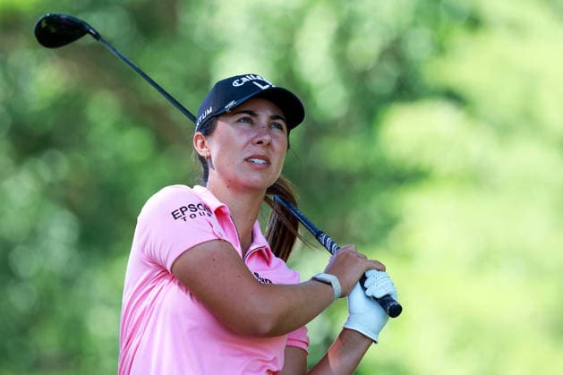 Meijer LPGA, Golf Damen Classic by Simply Give Belmont, MI - JUNE 19: Sophia Schubert of Tennessee hits from the 16th tee during the second round of the Meijer LPGA Classic by Simply Give at Blythefield Country Club on June 19, 2026 in Belmont, Michigan. Belmont Michigan United States  Copyright: xAmyxLemusx originalFilename:lemus-meijerlp260619_npjlU.jpg
