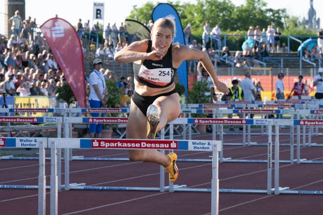 Anhalt 2026 - 28.Int.Leichtathletik Meeting Dessau, Deutschland 19.Juni 2026: Im Bild:Empl Lilly (SC DHfK Leipzig) Dessau Paul Greifzu Stadion Sachsen Anhalt Deutschland