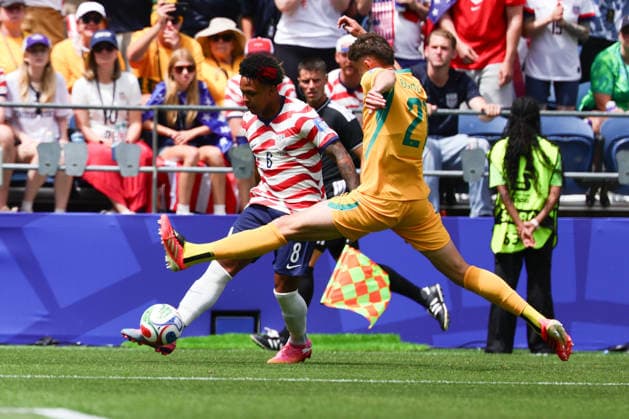 Weston McKennie of USA crosses the ball during the FIFA World Cup, WM, Weltmeisterschaft, Fussball 2026 match between USA and Australia at Lumen Field, Seattle, USA on 19 June 2026. Copyright: xPeterxDovganx 45090033