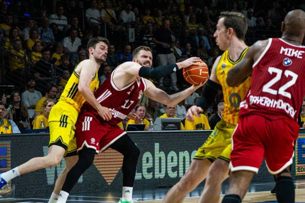 Andreas Obst (Bayern München, 13) 19.06.2026, Alba Berlin vs Bayern München, Basketball, BBL, Max-Schmeling Halle, Berlin BBL regulations prohibit any use of photographs as image sequences and or quasi-video. *** Andreas Obst, Bayern Munich, June 13, 2026, Alba Berlin vs. Bayern Munich, Basketball, BBL, Max Schmeling Halle, Berlin. BBL regulations prohibit any use of photographs as image sequences and or quasi-video.,detected_source_language Copyright: HMBxMedia xFinnxWeidmann
