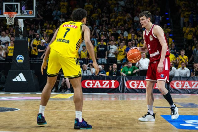 Nenad Dimitrijevic (Bayern München, 0) 19.06.2026, Alba Berlin vs Bayern München, Basketball, BBL, Max-Schmeling Halle, Berlin BBL regulations prohibit any use of photographs as image sequences and or quasi-video. *** Nenad Dimitrijevic, Bayern Munich, June 19, 2026, Alba Berlin vs. Bayern Munich, Basketball, BBL, Max Schmeling Halle, Berlin. BBL regulations prohibit any use of photographs as image sequences and or quasi-video.,detected_source_language Copyright: HMBxMedia xFinnxWeidmann
