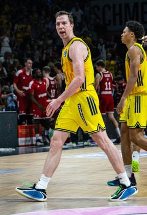 Justin Bean (Alba Berlin 34) 19.06.2026, Alba Berlin vs Bayern München, Basketball, BBL, Max-Schmeling Halle, Berlin BBL regulations prohibit any use of photographs as image sequences and or quasi-video. *** Justin Bean, Alba Berlin, 34 19 06 2026, Alba Berlin vs. Bayern Munich, Basketball, BBL, Max Schmeling Halle, Berlin. BBL regulations prohibit any use of photographs as image sequences and or quasi-video.,detected_source_language Copyright: HMBxMedia xFinnxWeidmann