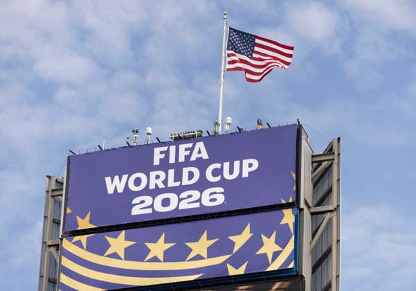 SEATTLE, WASHINGTON - JUNE 19: General view of a United States flag inside the stadium before the FIFA World Cup, WM, Weltmeisterschaft, Fussball 2026 Group D match between USA and Australia at Seattle Stadium on June 19, 2026 in Seattle, Washington.  Copyright: xMBxMediax
