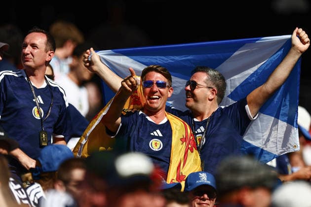 Scotland fans ahead of kick-off Scotland v Morocco, 2026 FIFA World Cup, WM, Weltmeisterschaft, Fussball Group C, Football, Boston Stadium, Foxborough, Massachusetts, USA - 19 Jun 2026Foxborough Boston Stadium Massachusetts (MA) United States of America EDITORIAL USE ONLY No use with unauthorised audio, video, data, fixture lists, club league logos or live services. Online in-match use limited to 120 images, no video emulation. No use in betting, games or single club league player publications.  Copyright: xMichaelxZemanek Shutterstockx 16928953ag