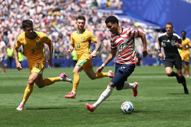 Malik Tillman of USA dribbles the ball during the FIFA World Cup, WM, Weltmeisterschaft, Fussball 2026 match between USA and Australia at Lumen Field, Seattle, USA on 19 June 2026. Copyright: xPeterxDovganx 45090050