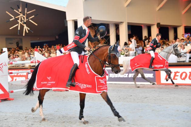 Marco Kutscher , Maximilian Weishaupt lors de la remise du prix GCL of paris - round 2 team competition presented by l équipe lors du 12ème édition Longines Paris Eiffel Jumping au pied de la Tour Eiffel sur le Champ-de-Mars à Paris le 19 juin 2026. Perusseau Veeren Bestimage Presentation of the GCL of Paris prize - round 2 team competition presented by the team during the 12th edition of the Longines Paris Eiffel Jumping at the foot of the Eiffel Tower on the Champ-de-Mars in Paris on June 19, 2026. Paris France  Copyright: xVeeren-Perusseau BestimagexVeeren-Perusseau Bestimagex
