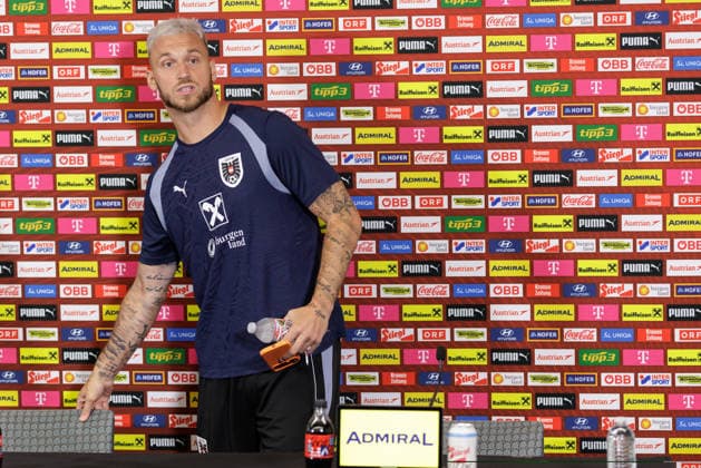 FOOTBALL - FIFA World Cup, WM, Weltmeisterschaft, Fussball 2026, preview SANTA BARBARA,CALIFORNIA,USA,19.JUN.26 - FOOTBALL - FIFA World Cup 2026, USA, Mexico, Canada, preview, Oesterreichischer Fussball-Bund, press conference, PK, Pressekonferenz team AUT. Image shows Marko Arnautovic (AUT).  GEPAxpictures xArminxRauthner