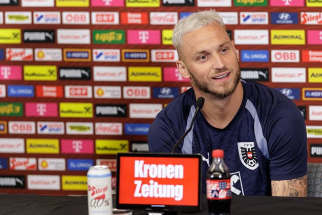 FOOTBALL - FIFA World Cup, WM, Weltmeisterschaft, Fussball 2026, preview SANTA BARBARA,CALIFORNIA,USA,19.JUN.26 - FOOTBALL - FIFA World Cup 2026, USA, Mexico, Canada, preview, Oesterreichischer Fussball-Bund, press conference, PK, Pressekonferenz team AUT. Image shows Marko Arnautovic (AUT).  GEPAxpictures xArminxRauthner