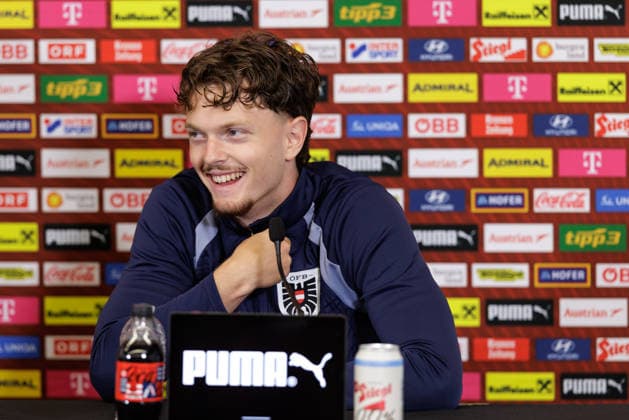 FOOTBALL - FIFA World Cup, WM, Weltmeisterschaft, Fussball 2026, preview SANTA BARBARA,CALIFORNIA,USA,19.JUN.26 - FOOTBALL - FIFA World Cup 2026, USA, Mexico, Canada, preview, Oesterreichischer Fussball-Bund, press conference, PK, Pressekonferenz team AUT. Image shows Paul Wanner (AUT).  GEPAxpictures xArminxRauthner