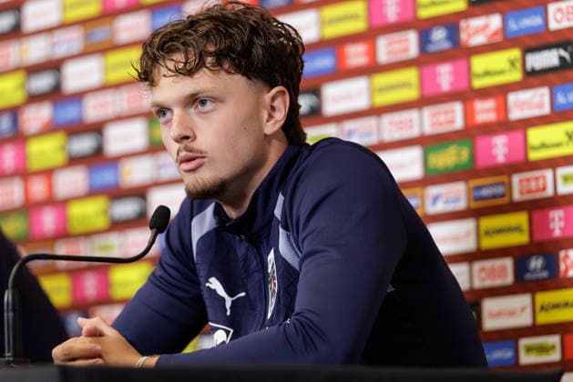 FOOTBALL - FIFA World Cup, WM, Weltmeisterschaft, Fussball 2026, preview SANTA BARBARA,CALIFORNIA,USA,19.JUN.26 - FOOTBALL - FIFA World Cup 2026, USA, Mexico, Canada, preview, Oesterreichischer Fussball-Bund, press conference, PK, Pressekonferenz team AUT. Image shows Paul Wanner (AUT).  GEPAxpictures xArminxRauthner