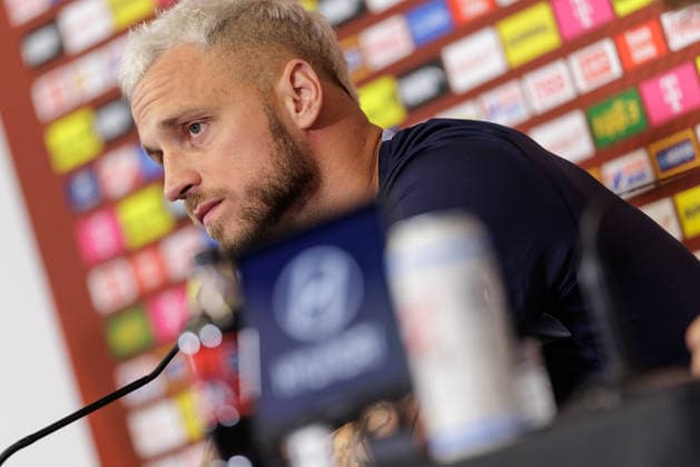 FOOTBALL - FIFA World Cup, WM, Weltmeisterschaft, Fussball 2026, preview SANTA BARBARA,CALIFORNIA,USA,19.JUN.26 - FOOTBALL - FIFA World Cup 2026, USA, Mexico, Canada, preview, Oesterreichischer Fussball-Bund, press conference, PK, Pressekonferenz team AUT. Image shows Marko Arnautovic (AUT).  GEPAxpictures xArminxRauthner