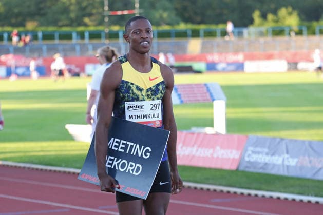 Leichtathletik: ANHALT-Meeting in Dessau-Roßlau, 19.06.2026 Mthi Mthimkulu (297, Südafrika) mit Meetingrekord über 400 Meter. 28. Internationales Leichtathletik-Meeting ANHALT 2026 im Paul-Greifzu-Stadion Dessau-Roßlau, 19.06.2026